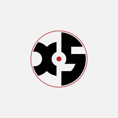 547 harfli logo geometrik matematik eğitim dairesi elips elips silah hedefi negatif boşluk X S