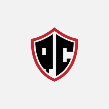 742 SHIELD logosu harfli alfabe eğitimsel Q C öğrenimi