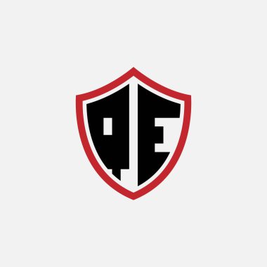 744 SHIELD logosu harf alfabesi eğitici öğrenme Q E