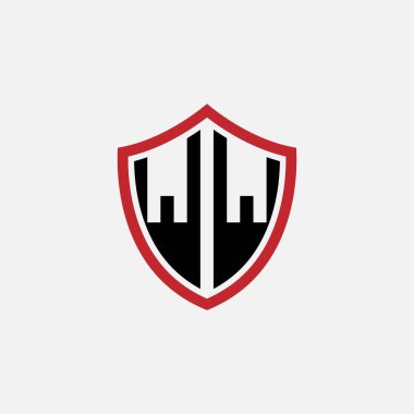 847 SHIELD logosu harf alfabesi eğitici W harfi.