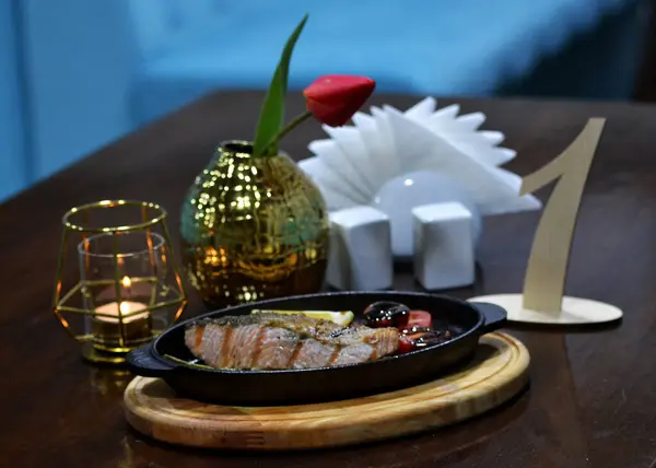 Lezzetli yiyeceklerin yakın görüntüsü