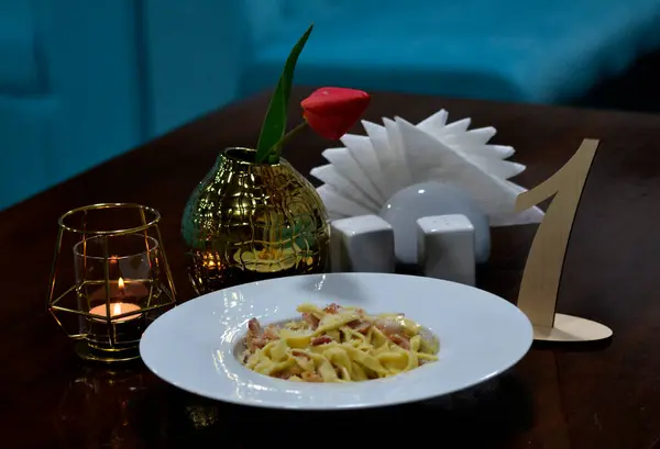 Makarnanın mutfak fotoğrafı.