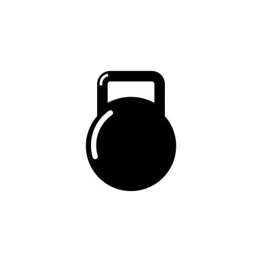 Kettlebell ağırlık simgesi. Jimnastik sembolü. Güç eğitim vektörü. Fitness sporu şekli. EPS 10.