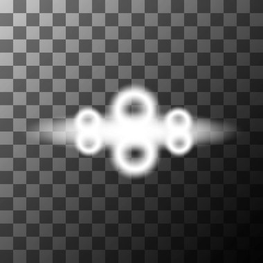 Işık çizgisi etkisi. Parlak çizgi sembolü. Vektör ışın simgesi. Dama tahtası geçmişi. EPS 10.