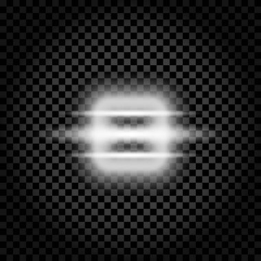 Parlayan kare simgesi. Parlak ışık sembolü. Kara kontrolcü geçmişi. Vektör parlaklık tasarımı. EPS 10.