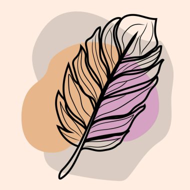 Yumuşak tüy çizimi. Sanatsal duman çizimi. Nazik kuş vektörü. Hafif, zarif bir doku. EPS 10.