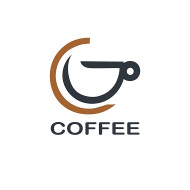 Kahve fincanı ikonu. Sıcak içecek sembolü. İçecek vektörü grafiği. Sabah kahvesi amblemi. EPS 10.