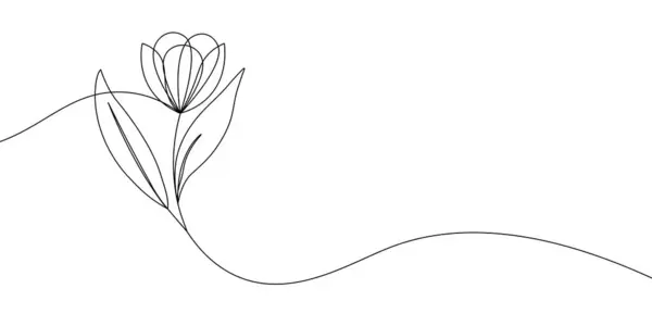 Sanatta doğayı, zarafeti ve basitliği sembolize eden yapraklarla çiçek açan bir çiçeğin narin siyah beyaz çizimi. Bir çiçek ikonu çizimi. Vektör illüstrasyonu