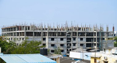 Building construction in Chennai, India