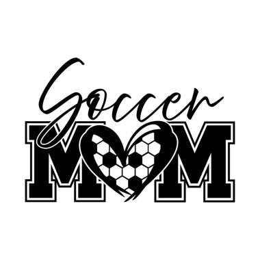 Sanatçılar ve tasarımcılar için Futbolcu Anne vektör sanatı. Vektör biçimlerini içerir. Cricut Illustrator projeleri için mükemmel..