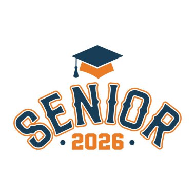 Illustrator kullanımı ve DIY kesim makineleri için son sınıf 2026 vektör tişört tasarımı, 2026 mezuniyet hediyesi sınıfı ve lise son sınıf kutlamaları için mükemmel.