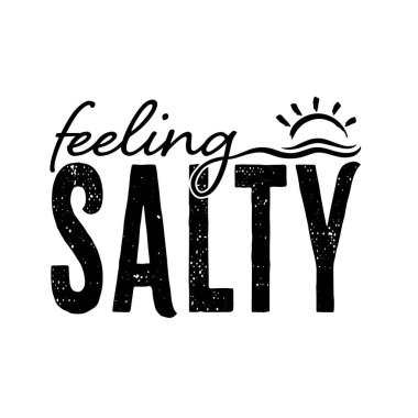 Illustrator formatında tişört ve yaz ürünleri için tuzlu vektör tasarımı plaj aşıkları, tatilciler, göl hayatı hayranları ve tatil kutlamaları için ideal..