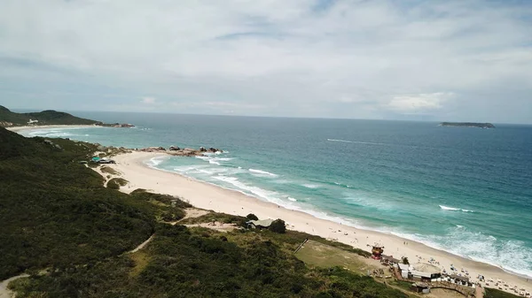 Vista Aérea Praia Mole Florianopolis Brasil — Foto de Stock