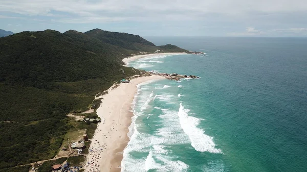 Vista Aérea Praia Mole Florianopolis Brasil — Foto de Stock