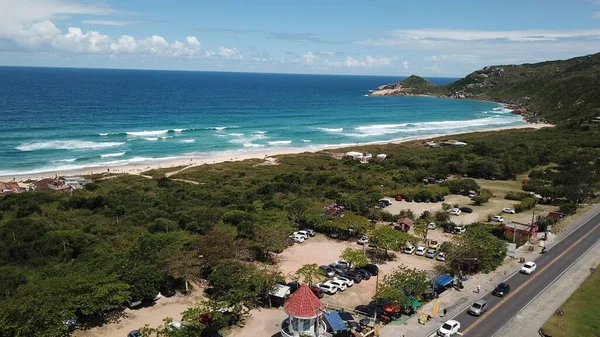 Aerial View Praia Mole Florianopolis Brazília — Stock Fotó