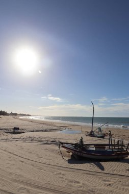 Sahilde tekneler Barra do Caupe (Cumbuco) Cear