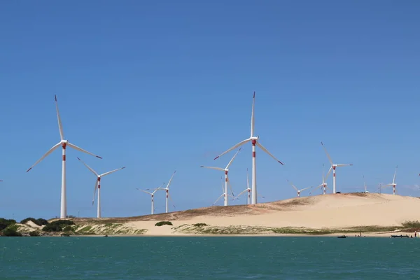 stock image Mundau Beach Wind Power Towers Cear Brazil