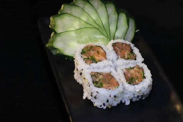 Joe Sushi Uramaki Comida Japonesa Salmón — Foto de Stock