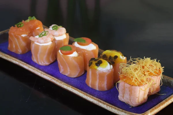 Joe Sushi Японская Еда Лосось — стоковое фото