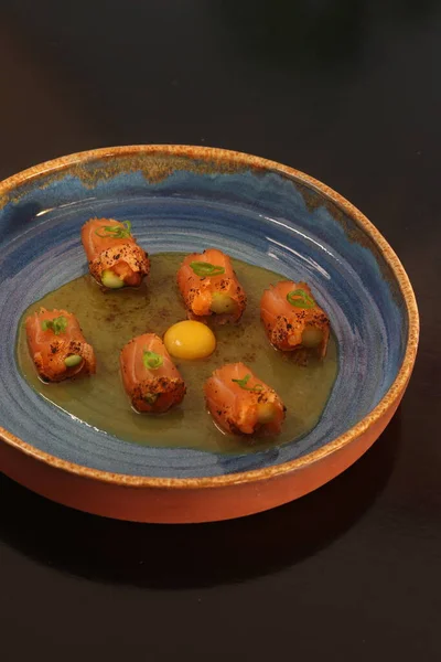 Assiette Sashimi Nourriture Japonaise Saumon — Photo