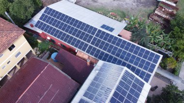 Fotovoltaik Panelli Çatıların Fotoğrafları Güneş Enerjisi