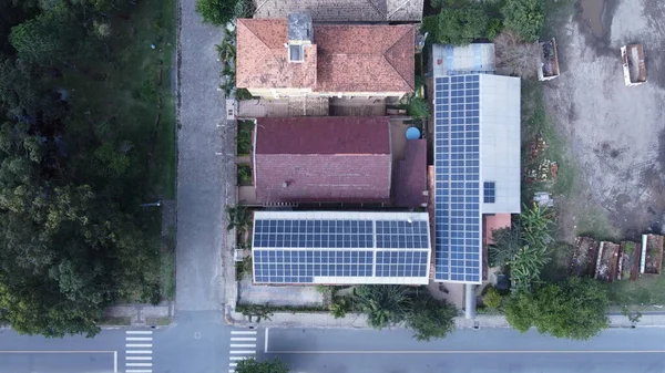 Photos Roofs Photovoltaic Panels Solar Energy — 스톡 사진