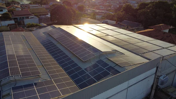 stock image Photos of Roofs with Photovoltaic Panels Solar Energy