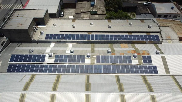 Photos Roofs Photovoltaic Panels Solar Energy — 스톡 사진