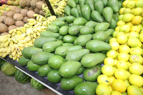 Frutta Verdura Selionizzate Mercato Variopinto — Foto Stock