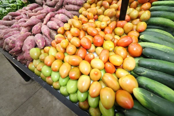 Frutas Verduras Selionadas Colorido Mercado —  Fotos de Stock