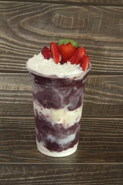 stock image Acai Cup with Fruits Delicious Strawberry