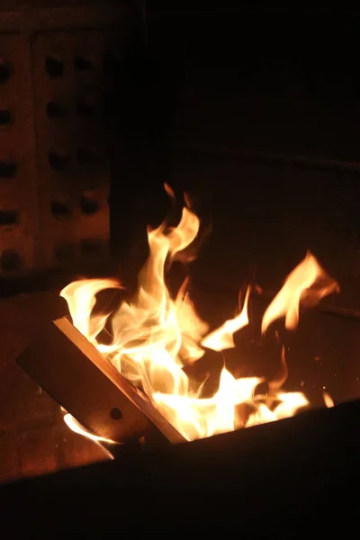 Bonfire Vuur Ember Open Haard — Stockfoto