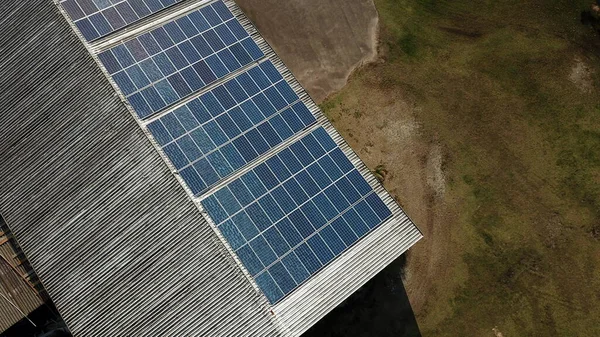 Panel Energii Słonecznej Dachu Fotowoltaicznym — Zdjęcie stockowe