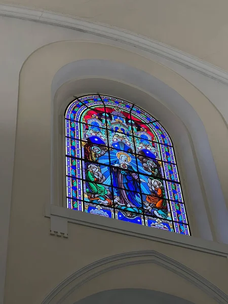 教会ステンドグラス メトロポリス大聖堂 — ストック写真