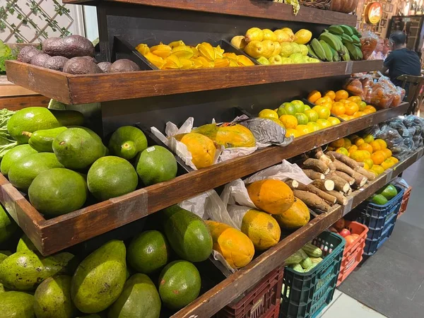 Beautiful Fruits Vegetables Market — Stock Photo, Image