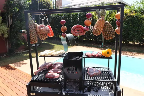 Parrilla Argentina Fruit Meat Barbecue — 图库照片
