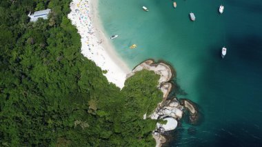 Aerial Images of Campeche Island in Florianpolis clipart