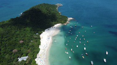 Florianpolis 'teki Campeche Adası' nın Hava Görüntüleri