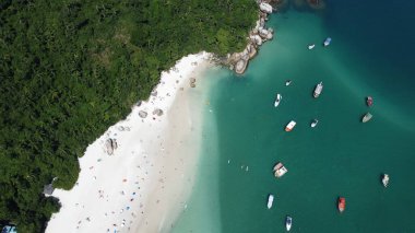 Florianpolis 'teki Campeche Adası' nın Hava Görüntüleri