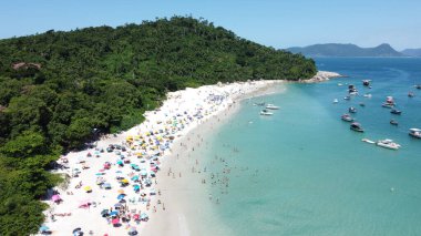 Florianpolis 'teki Campeche Adası' nın Hava Görüntüleri