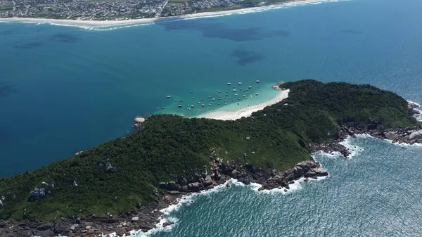 Florianpolis 'teki Campeche Adası' nın Hava Görüntüleri
