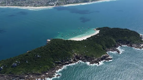 Florianpolis 'teki Campeche Adası' nın Hava Görüntüleri