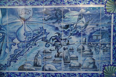 Tile Paintings Reis do Oceano Florianpolis Tarihi Resimler