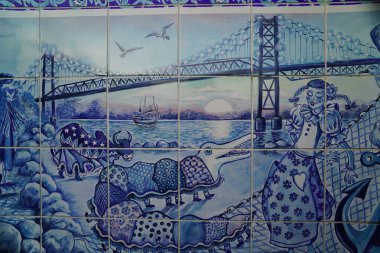 Tile Paintings Reis do Oceano Florianpolis Historic Images clipart