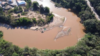 Brumadinho MG 'nin Hava Fotoğrafı - Rio Paraopeba