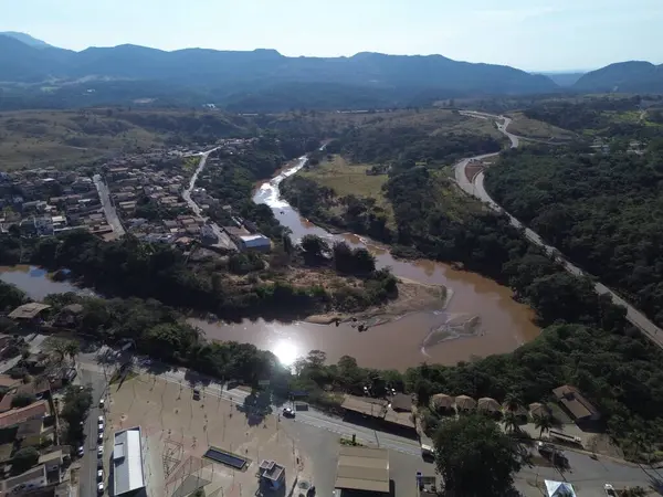 Brumadinho MG 'nin Hava Fotoğrafı - Rio Paraopeba