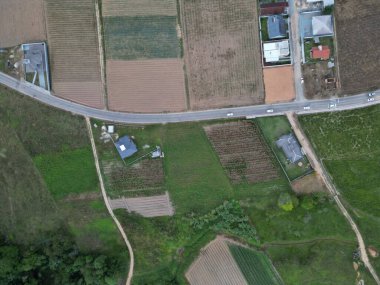 Santo Amaro da Imperatriz 'deki tarlalar ve dağlar