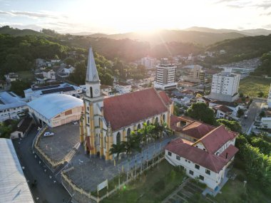 Santo Amaro da Imperatriz kilisesinin hava görüntüsü.