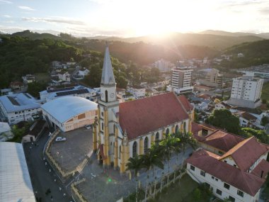 Santo Amaro da Imperatriz kilisesinin hava görüntüsü.