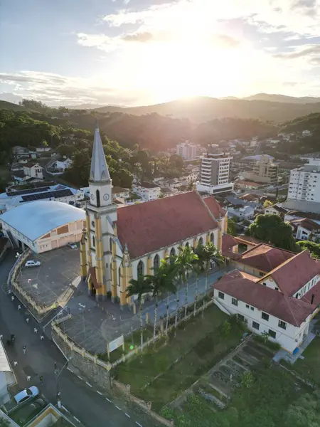 Santo Amaro da Imperatriz kilisesinin hava görüntüsü.
